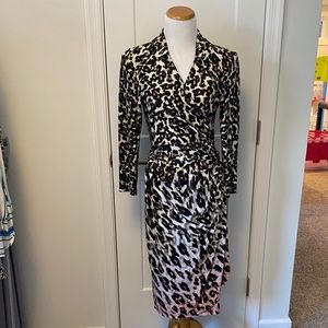 Macy London Leopard Print Wrap Dress Size 14